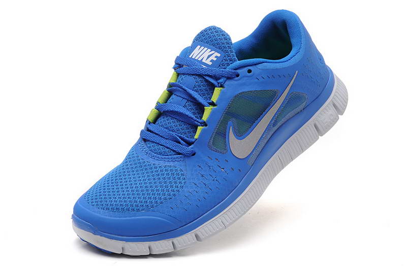 Nike Free run Womens Shoes 5.0  breathable Blue Gray (4)